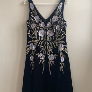 Black sequin anthropligie dress
